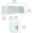 thumbnail image 2 of 5 Slots Wall Mount Toothbrush Holder with Cover, Self Adhesive Toothbrush Storage Organizer for Shower, Toothbrush Hanger with Automatic Toothpaste Squeezer Dispenser (5Colors), 2 of 12
