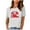 White, variant on Fesfesfes Shirts Women Fashion Woman Solid Round-Neck Short Sleeve T-Shirt Printing Loose Blouse Tops Womens Summer Tops 10(XL)