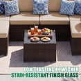 thumbnail image 4 of LazySunsets 7 Pieces Patio Conversation Set, Rattan Wicker Outdoor Sectionals with 6 Chairs and 1 Coffee Table, Beige/Brown, 4 of 9