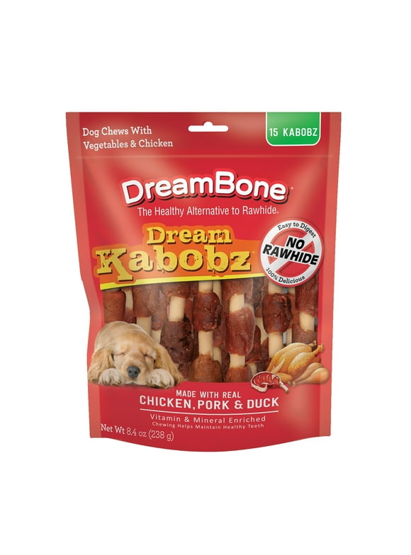 DreamBone Dream Kabobz Rawhide-Free Chews for Dogs, 15 Count, 8.4 oz.