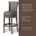 thumbnail image 3 of Maven Lane Pullman Bar Stool in Reclaimed Oak Finish w/Ronan Stone Vegan Leather, 3 of 6