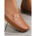 thumbnail image 7 of Women’s Soft Leather Loafers Slip On Flats Comfort Walking Casual Driving Shoes Plus Size, 7 of 7
