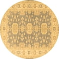 thumbnail image 1 of Ahgly Company Indoor Round Oriental Brown Traditional Area Rugs, 4' Round, 1 of 4