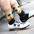 thumbnail image 5 of Joernso 1 Pair Trendy Cycling Socks Coconut Tree Pattern Moisture Absorption Universal Unisex Bicycle Socks for Riding, 5 of 8