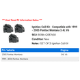 thumbnail image 2 of Ignition Coil Kit - Compatible with 1999 - 2005 Pontiac Montana 3.4L V6 2000 2001 2002 2003 2004, 2 of 2