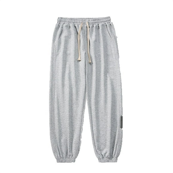 Ediodpoh Work Casual Pants Men's Loose Leggings Sweatpants Trousers for Men Grey L