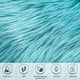 thumbnail image 3 of Nvzi Funda de piel de oveja sintética azul para silla, cojín para asiento, alfombra súper suave para sala de estar, dormitorio, sofá (1,6 pies x 1,6 pies, azul claro), 3 of 5