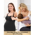 thumbnail image 5 of HOFISH Women's Breast Feeding Tops,Maternity Nursing Cami with Build in Shelf Bra 3Pack Black X-Large, 5 of 7