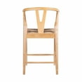 thumbnail image 5 of Wishbone Counter Height Bar Stool with Natural Finish, Rubberwood Frame, 5 of 7