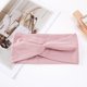thumbnail image 2 of Diademas de turbante anudadas torcidas elásticas sólidas para mujer Banda para el cabello con nudo elástico antideslizante para yoga, rosa, 2 of 5