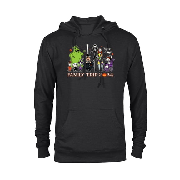 Disney The Nightmare Before Christmas Fall Family Trip 2024 - Pullover Hoodie for Adults - Customized-Black