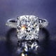 thumbnail image 1 of Silver Plated Full Diamond Set Square High Carbon Diamond Ring - European And American Popular Diamond-set Square Zircon Ring, 1 of 2