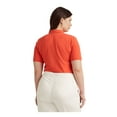 thumbnail image 2 of RALPH LAUREN Haut Orange à Manches Courtes avec Col pour Femme pour le Travail Grande Taille1X, 2 of 4