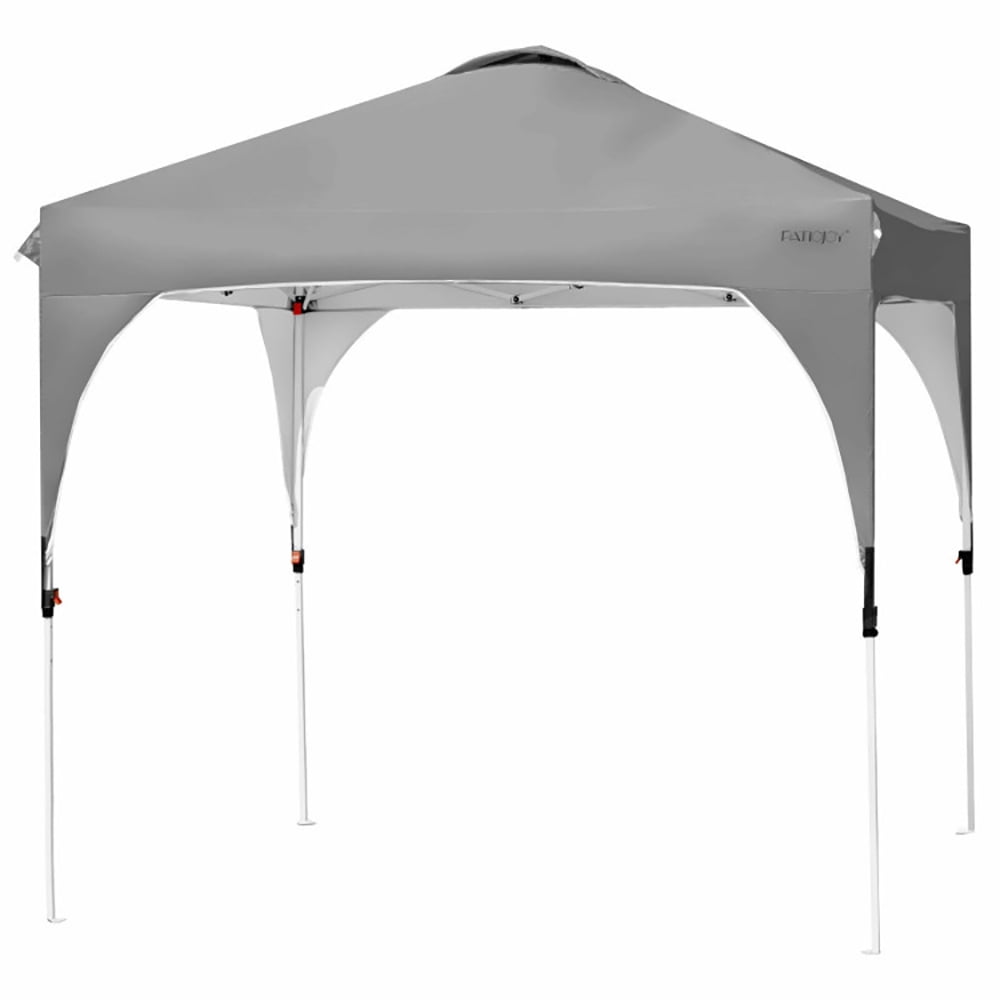 Aimee Lii 8 x 8 Feet Outdoor Pop Up Tent Canopy Camping Sun Shelter with Roller Bag, Backyard Canopy Gazebo, Gray Aimee Lii 8 x 8 Feet Outdoor Pop Up Tent Canopy Camping Sun Shelter with Roller Bag, Backyard Canopy Gazebo, Gray