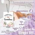 thumbnail image 3 of Grandma gift car air freshener accessories set of 3, the best gift in the world, pink flower country hanging fragrance lavender scent cards, women's closet bathroom home decoration, 3 of 5