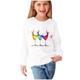 thumbnail image 2 of QIPOPIQ Chandails en Molleton à Col Rond pour Filles Manches Longues Pull Décontracté Ample Taille 3-14 Ans Vêtements Enfants Liquidation, 2 of 6