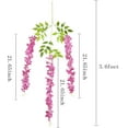 thumbnail image 3 of 12 Pack Artificial Wisteria Vine Fake Wisteria Hanging Garland Silk Long Hanging Bush Flowers String Home Party Wedding Decor, 3 of 6