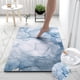 thumbnail image 1 of Estera Absorbente de Diatomita Suave para Baño, Estera para Pies de Secado Rápido, Estera Antideslizante, Patrón de Mármol Falso en Marino Azul, 1 of 7