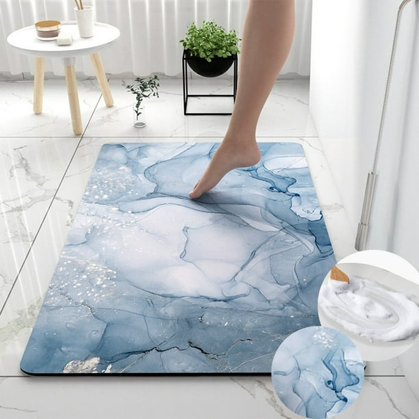 Alfombrilla Absorbente de Tierra de Diatomeas Suave para Baño, Alfombrilla de Secado Rápido para Puerta de Inodoro, Alfombrilla Antideslizante para Puerta de Entrada