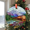 thumbnail image 2 of Custom Alaska Train Trip Ornament |Faux |Unique Train Ride Souvenir |Vacation Travel Gift | Holiday Christmas, Holiday Keepsake, Xmas Tree Hanging Decoration, Seasonal Gift Idea, C, 2 of 5