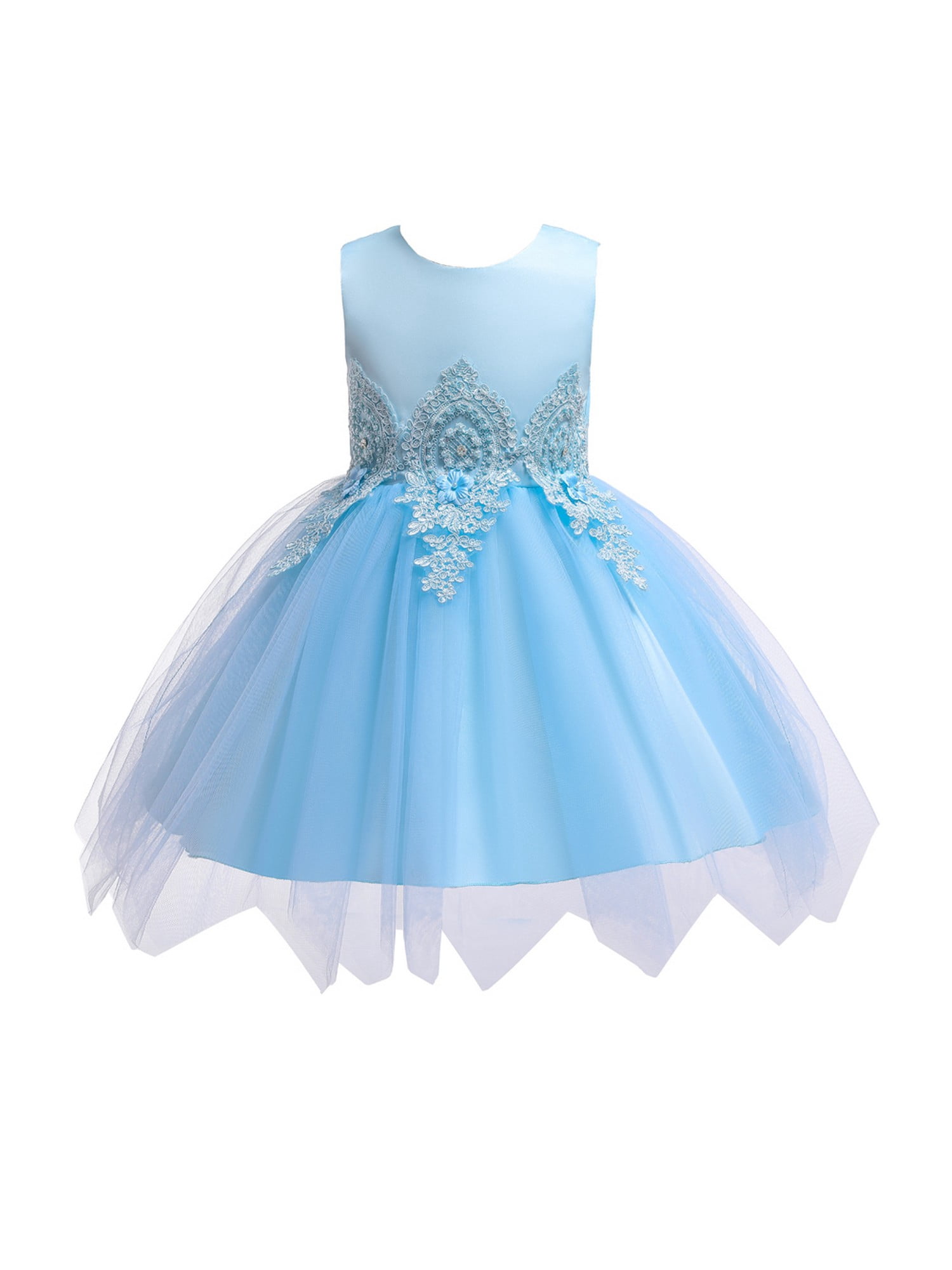 sky blue flower girl dresses
