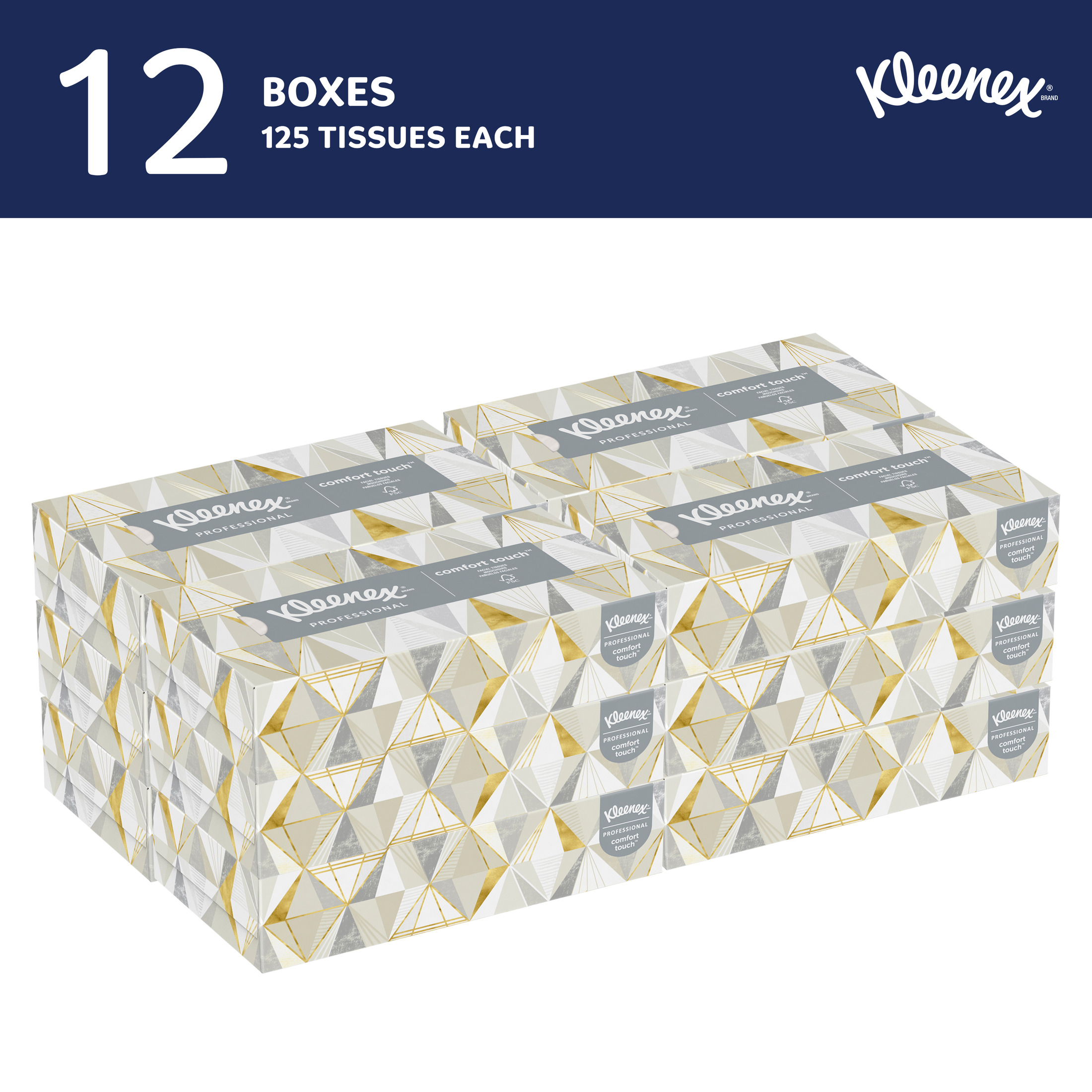 Kleenex Professional Facial Tissue, 2-Ply White, 12-Box Convenience Case photo 2
