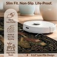 thumbnail image 6 of Design&I 6'x9' Washable Area Rug Black Gold Celestial and Botanical Elegance Enchanting Floral Astral Motifs for Queen Size Bedroom, Under Bed, Sleek Flatweave Pet Friendly, 6 of 7
