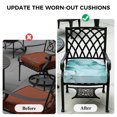 thumbnail image 5 of Outdoor Patio Cushion Covers 2 Pack Turquoise Marble Patio Chair Cushion Covers with Ties and Zipper Modern Abstract Art Waterproof Outdoor Seat Cushion Covers for Patio Furniture 22"x20", 5 of 9