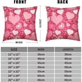 thumbnail image 5 of Pink Valentines Pillow Covers 18x18 Pink White Love Heart Pillow Case Valentines Day Pink Throw Pillow Covers Cotton Linen Cushion Case for Living Room Couch Sofa Patio Set of 2, 5 of 6