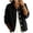 Black, variant on Women's Oversized Lapel Denim Jacket Button Front Loose Fitting Short Trucker Jean Coat Outerwear Streetwear Black S