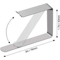 thumbnail image 3 of Pinzas para mantel tripolares de acero inoxidable, paquete de 32, 3 of 7