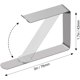 thumbnail image 3 of Pinzas para mantel tripolares de acero inoxidable, paquete de 32, 3 of 7