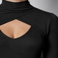 thumbnail image 4 of PENGXIANG T-shirt à Côtes Creuses à Manches Longues pour Femmes, 4 of 6