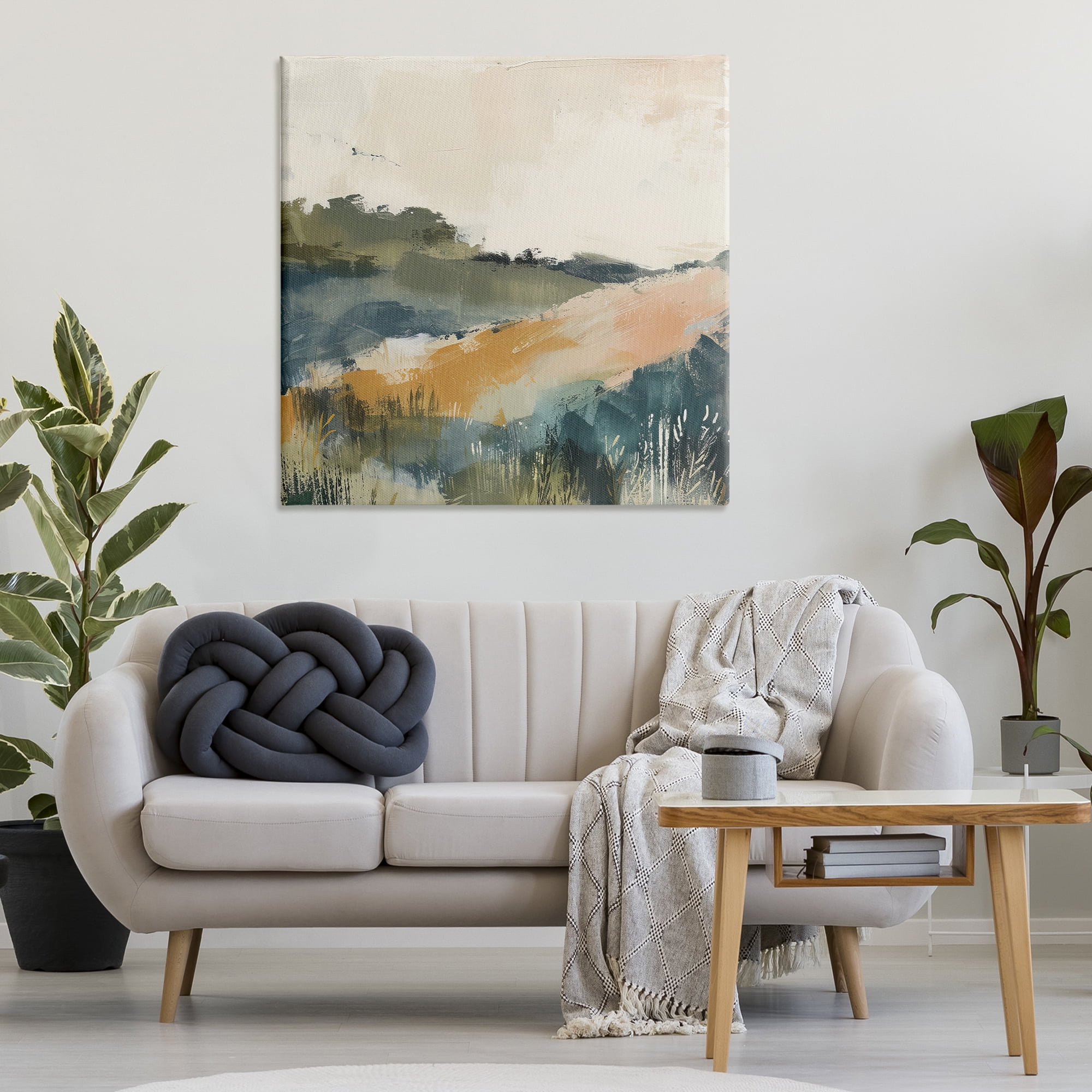 Stupell Industries Abstract Nature Hills Landscape & Nature Painting Wrapped Canvas Art Print Wall Art, 36 x 36