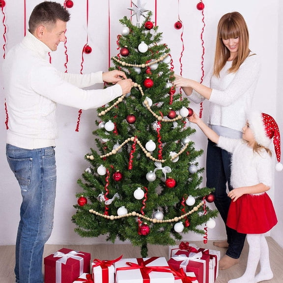 LOLIPPYY 1 Piece Wooden Beads Garland for Home Decoration, Rustic Beaded Ornament Ideal for Family Room and Living Space