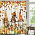 thumbnail image 2 of Fall Gnome Pumpkin Shower Curtain Autumn Pumpkin Maple Leaves Bathroom Curtain Autumn Harvest Fruit Sunflower Plant Thanksgiving Sunflower Home Bathtub Decor Waterproof Fabric 72x72 Inch, 2 of 6