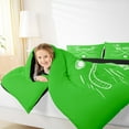 thumbnail image 4 of Manfei Ice Hockey Queen Comforter Set,Sport Game Gamer Bedding Sets,Green White Bedding Comforter Set For Teens,Ultra Soft Home Decor Reversible,3-Piece, 4 of 8
