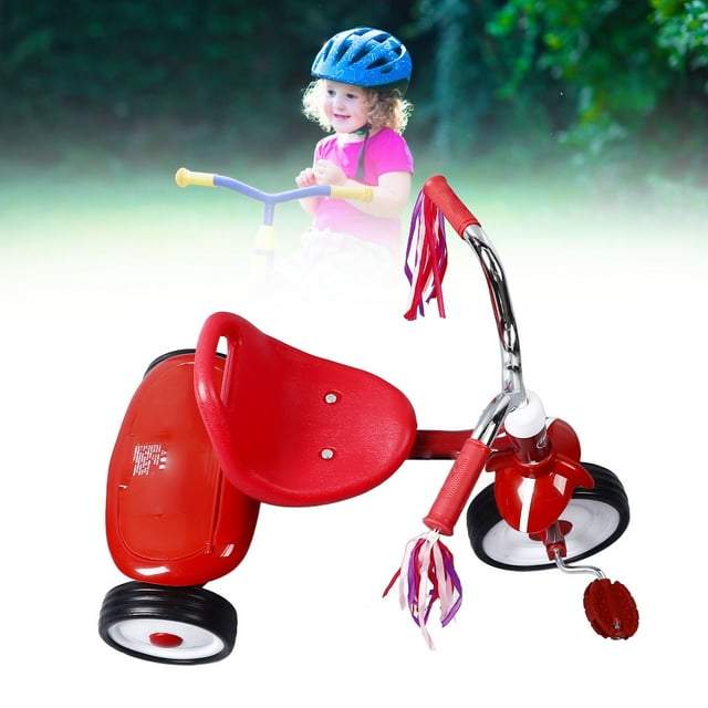 Triciclo Para Niños, Asiento Ajustable De 3 Posiciones, Bicicleta Plegable De Acero Para Niños, Soporte De Carga Grande Para Jardín