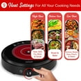 thumbnail image 5 of Brentwood Select 1,300-Watt 10-In. Countertop Ceramic Glass Cooktop Surface with Single 8-In. Infrared Burner, Black, 5 of 8