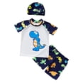 thumbnail image 1 of Niños Niños Natación Tops Pantalones Cortos de Snorkel Y Gorra - M Dinosaurio DYNWAVEMX Traje de gorra de traje de baño infantil, 1 of 7