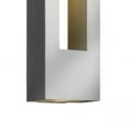 thumbnail image 2 of 1649TT-LED Hinkley Lighting Atlantis - 4 Inch 2 Light Large Outdoor Wall Lantern-Titanium Finish-Integrated LED Lamp Base Type, 2 of 7