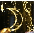 thumbnail image 4 of Ramadan String Lights, Twinkle Star 138 LED Star Moon Curtain String Lights, Window Curtain Lights with 8 Flashing Modes Wedding Party, Home, Patio Lawn Decorations 3 Big Moon 4 Big Stars (WW), 4 of 6