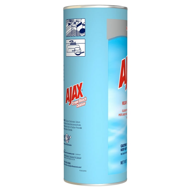 Ajax, Oxygen Bleach Powder Cleanser, 21 Ounce Can, Heavy-Duty