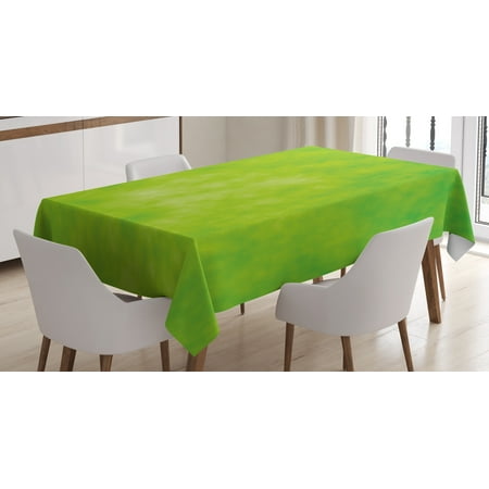 - Lime Green Tablecloth, Cloudy Shade of Color Pastel Toned Hazy Backdrop Irish Tones Artistic Digital, Rectangular Table Cover for Dining Room Kitchen, 60 X 84 Inches, Lime Green, by Ambesonne