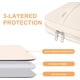 thumbnail image 4 of Funda para portátil Ytonet de 15,6 pulgadas resistente al agua para MacBook, color beige, 4 of 9