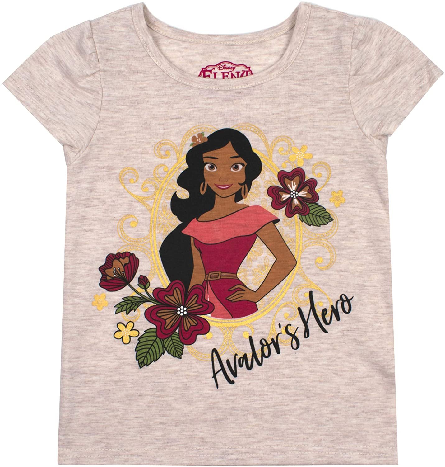 Disney Girls 3-Pack Short Sleeve T-Shirts, Casual Clothing for Toddlers and Kids - Elena of Avalor - image 4 of 4