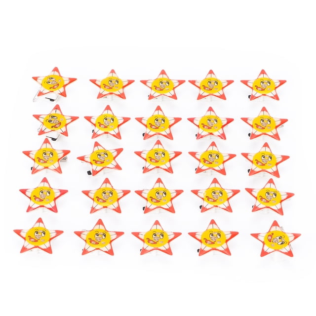 Broche brillante, 25 piezas Broches LED Broches LED de dibujos animados Alfileres de dibujos animados Diseño revolucionario