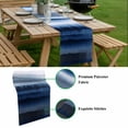 thumbnail image 5 of Blue Stripes Table Runner - 48 Inch Long, Kitchen Dining Table Runner Dresser Scarves, Watercolor Vintage Abstract Gradient Mottled Farmhouse Decor for Coffee Tables Wedding Party Banquet, 5 of 8