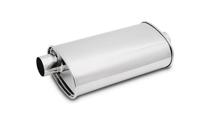 Vibrant Performance 1106 VIB1106 STREETPOWER OVAL MUFFLER, 2.5IN INLET/OUTLET (OFFSET-CENTER)