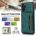 thumbnail image 5 of Dteck Case for Samsung Galaxy A32 5G 6.4-inch,Shockproof Rubber Case Card Holder Wallet Hybrid Leather Kickstand Protective Lightweight Cover for Galaxy A32 5G,Blue, 5 of 6